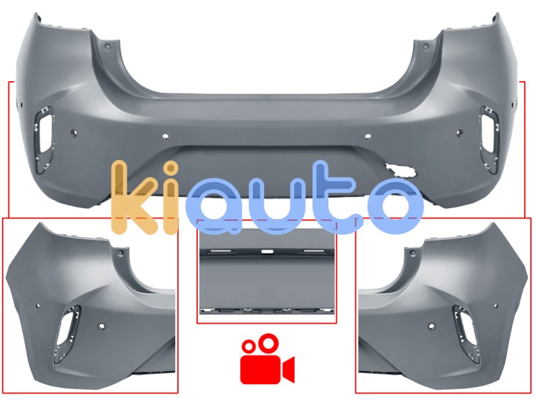 Parachoques opel corsa f 2019-2023 trasero / gs line / con 6 sensor / con camara / imprimado OE 166335791T
