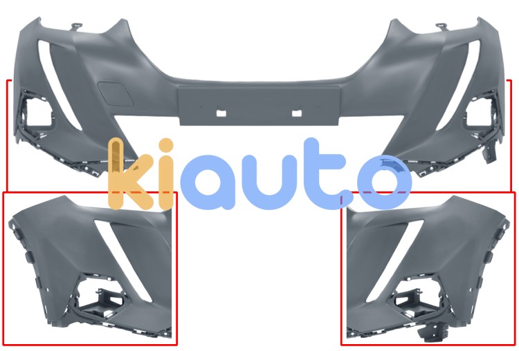 Parachoques peugeot 2008 2019-2024 delantero / con sensor / con park assist / imprimado OE 983851711T