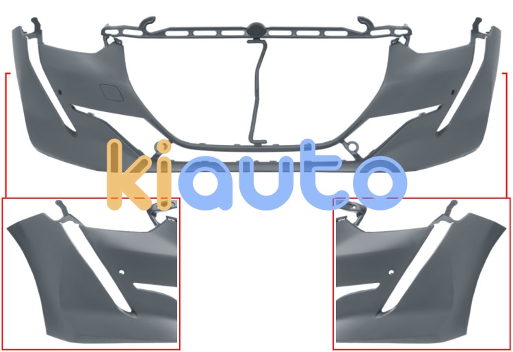 Parachoques peugeot 208 2019-2023 delantero / con 2 sensor / imprimado OE 164982681T