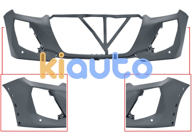 Parachoques peugeot 208 2023-> delantero / modelo gt line / con agujeros moldura / con 2 sensor / imprimado OE 169233161T