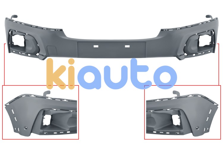 Parachoques peugeot rifter 2018-> delantero / central / con sensor / imprimado OE 1632655280