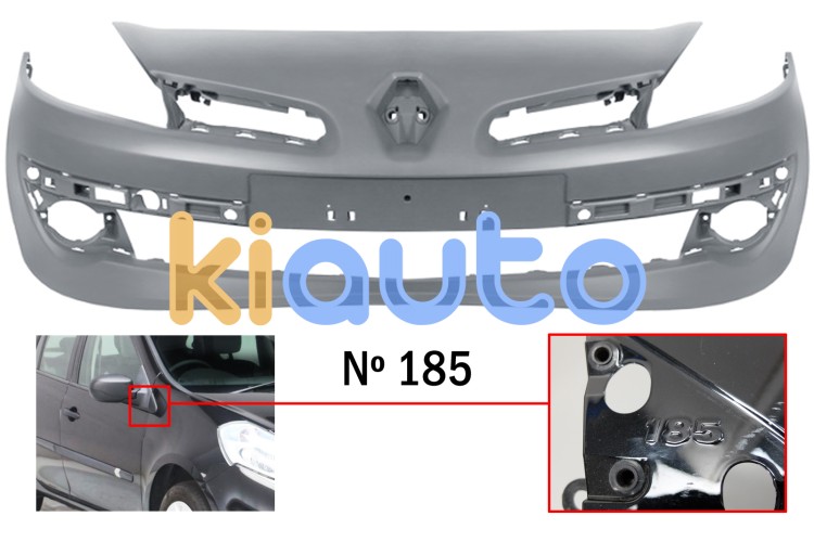 Parachoques renault clio 2005-2009 delantero / modelo 185 / imprimado OE 7701208681