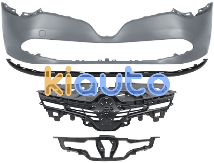 Parachoques renault clio 2013-2016 delantero / con rejilla / con spoiler / imprimado OE 620220826R / 620226517R