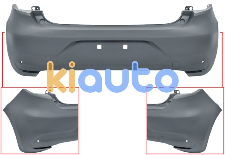Parachoques renault clio 2019-2023 trasero / con 2 sensor / imprimado OE 850224645R