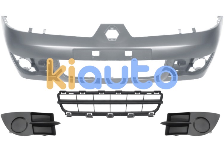 Parachoques renault clio campus 2006-2009 delantero / con rejillas / imprimado OE 7701209646