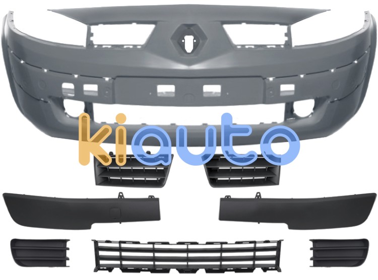 Parachoques renault megane 2002-2006 delantero / con molduras + rejillas / imprimado OE 7701477668
