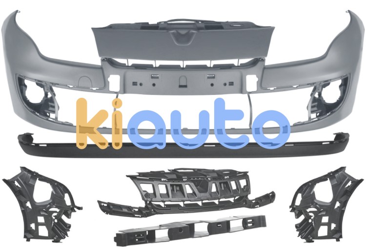Parachoques renault megane 2012-2014 delantero / 5 puertas / con soportes + spoiler / imprimado OE 620221750R