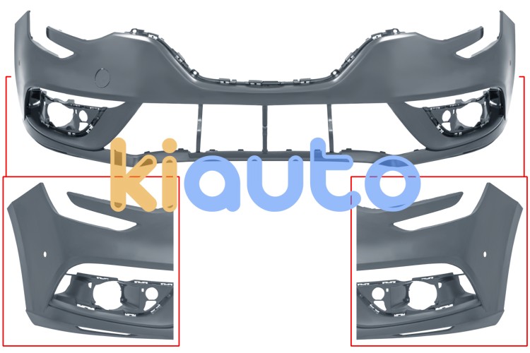 Parachoques renault megane 2016-2020 delantero / con 2 sensor / imprimado OE 620229853R