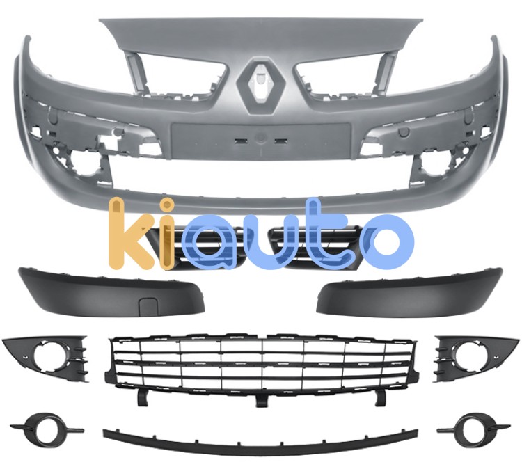 Parachoques renault scenic 2006-2009 delantero / completo / 10 piezas / imprimado OE 7701477299