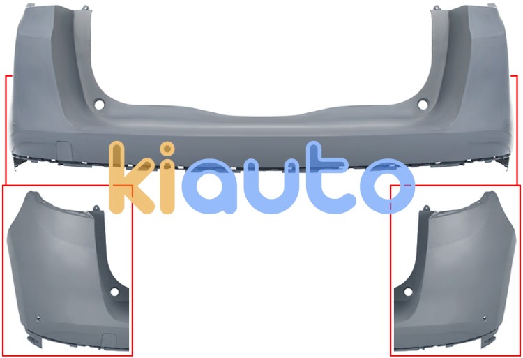Parachoques renault scenic 2016-2023 trasero / con 2 sensor / imprimado OE 850224317R