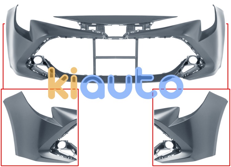 Parachoques toyota corolla 2019-2023 delantero / imprimado OE 52119-F2907 / 52119F2907