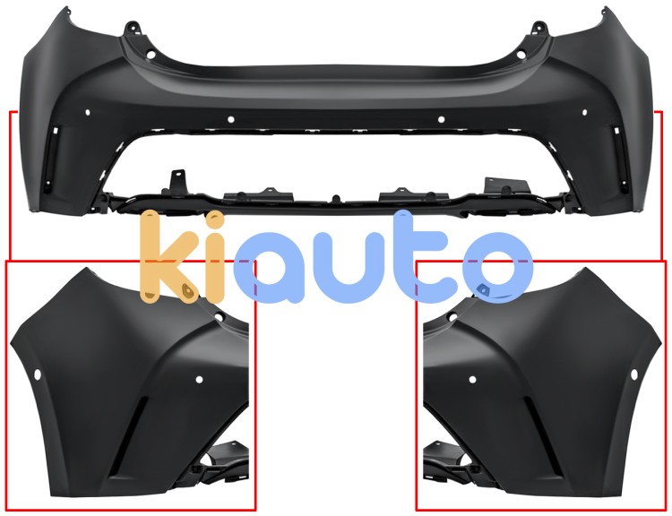 Parachoques toyota corolla 2019-2023 trasero / 5 puertas / con 6 sensor / con park assist OE 52159-0Z952 / 521590Z952