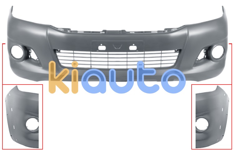 Parachoques toyota hilux 2011-2016 delantero / con moldura aleta / con rejilla / imprimado OE 521190K981