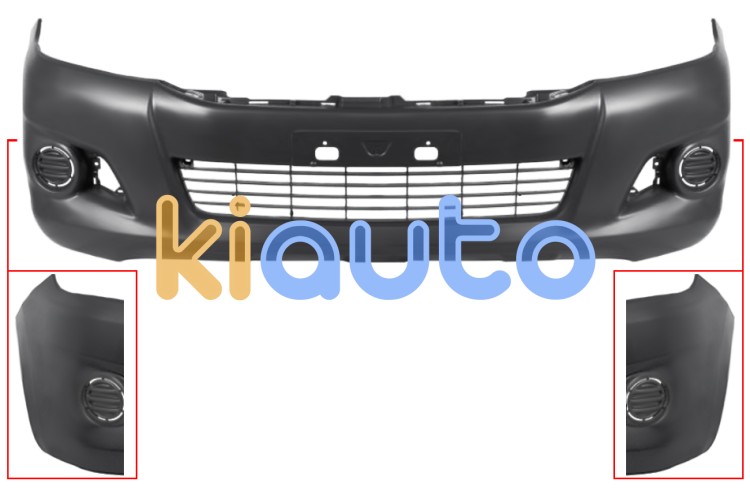 Parachoques toyota hilux 2011-2016 delantero / sin moldura aleta / con rejilla OE 521190K980