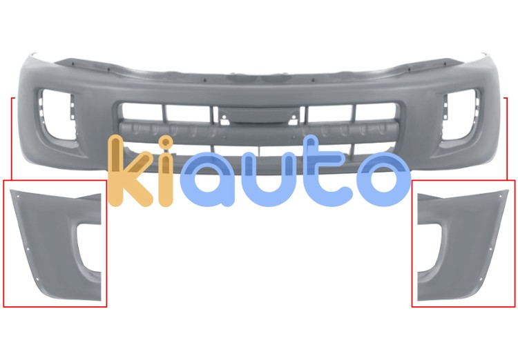 Parachoques toyota rav4 2000-2003 delantero / con antinieblas / con moldura aleta / imprimado OE 5211942905