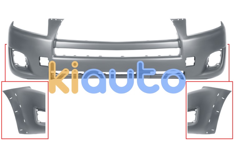 Parachoques toyota rav4 2009-2010 delantero / con moldura aleta / imprimado OE 5211942972