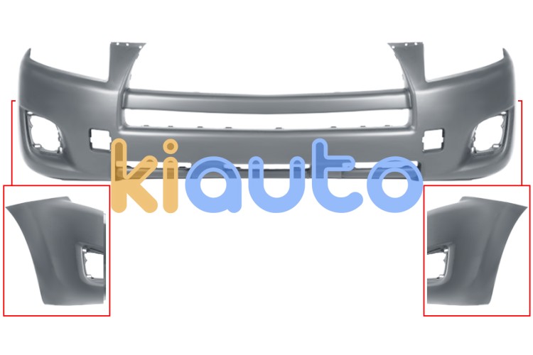 Parachoques toyota rav4 2009-2010 delantero / sin moldura aleta / imprimado OE 5211942972