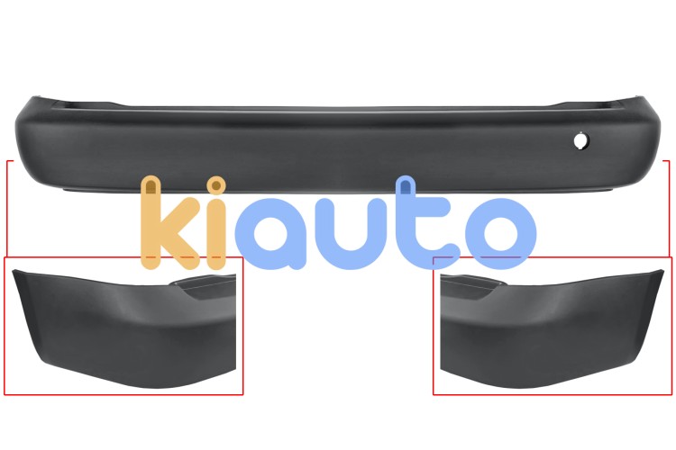 Parachoques volkswagen caddy 2004-2010 trasero / chasis corto OE 2K0807417E7G9