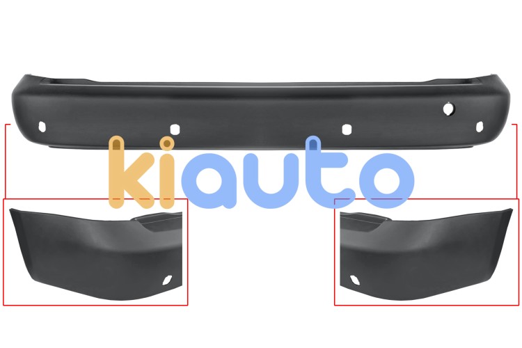 Parachoques volkswagen caddy 2004-2010 trasero / chasis corto / con 4 sensor OE 2K0807417J7G9