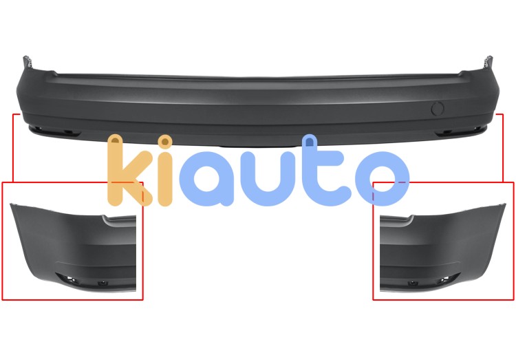 Parachoques volkswagen caddy 2015-2020 trasero / chasis corto OE 2K5807417B9B9