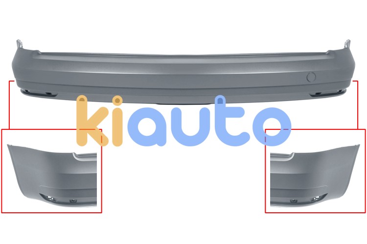 Parachoques volkswagen caddy 2015-2020 trasero / chasis corto / imprimado OE 2K5807417GRU