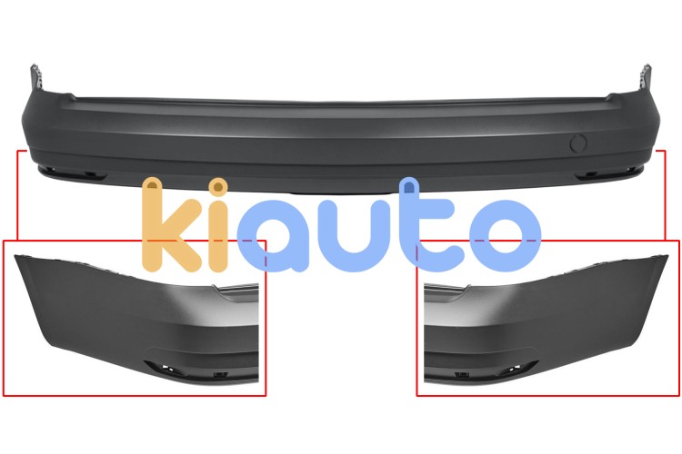 Parachoques volkswagen caddy 2015-2020 trasero / chasis largo OE 2K5807417C9B9