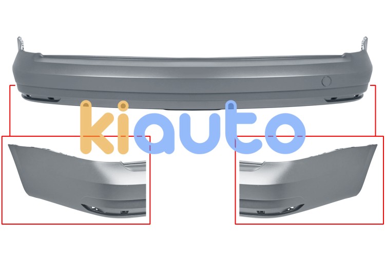 Parachoques volkswagen caddy 2015-2020 trasero / chasis largo / imprimado OE 2K5807417AGRU