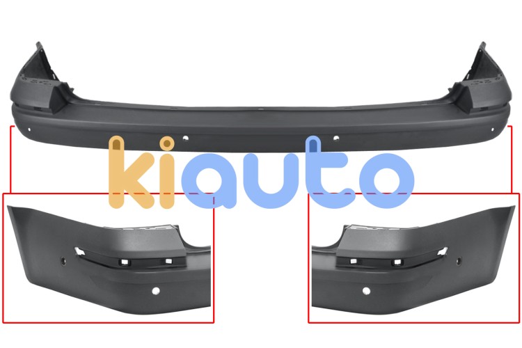 Parachoques volkswagen caravelle 2015-2020 trasero / 1 porton trasero / con 6 sensor / con park assist OE 7LA807417H9B9