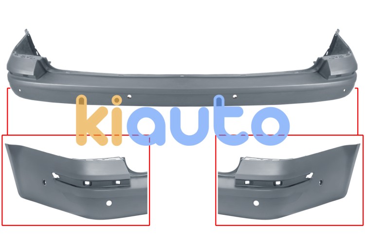 Parachoques volkswagen caravelle 2015-2020 trasero / 1 porton trasero / con 6 sensor / con park assist / imprimado OE 7LA807417AGRU