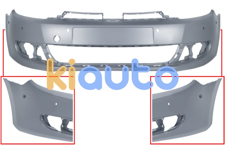 Parachoques volkswagen golf vi 2008-2012 delantero / con 6 sensor / con park assist / imprimado OE 5K0807217BPGRU