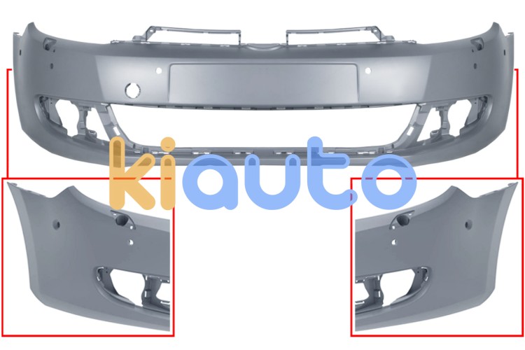 Parachoques volkswagen golf vi 2008-2012 delantero / con lavafaros / con 6 sensor / con park assist / imprimado OE 5K0807217BRGRU