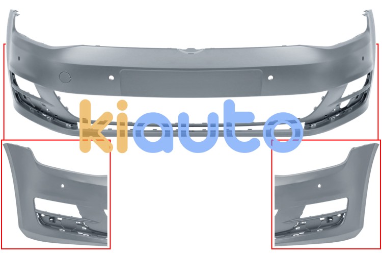 Parachoques volkswagen golf vii 2012-2017 delantero / con 4 sensor / imprimado OE 5G0807217BNGRU / 5G0919493 / 5G0919493A