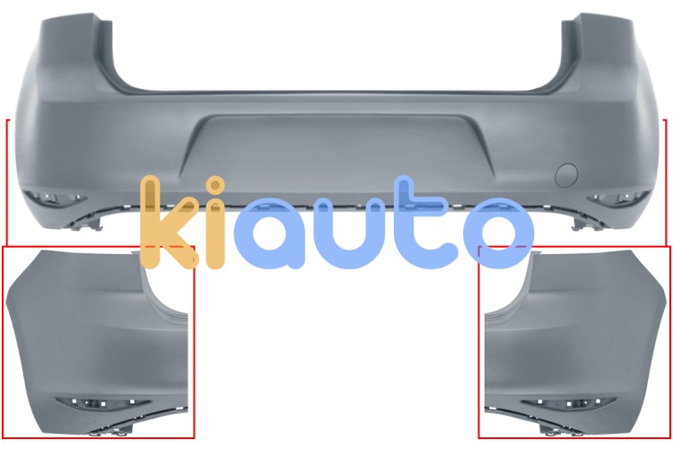 Parachoques volkswagen golf vii 2012-2017 trasero / modelo gti / gtd / imprimado OE 5G6807417APGRU