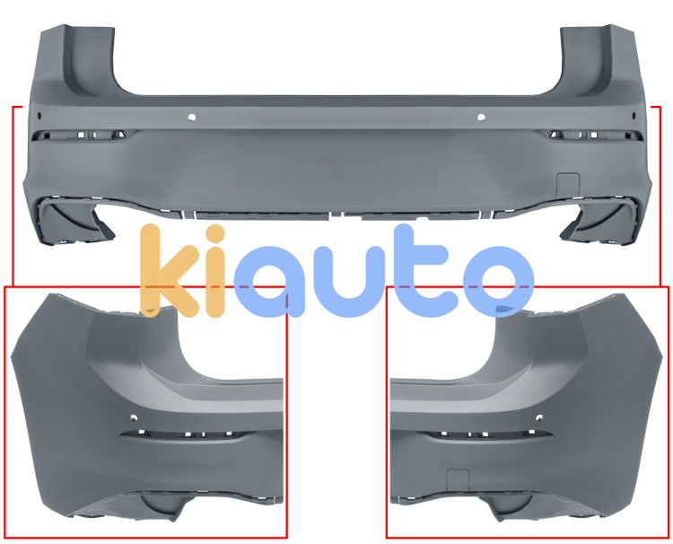 Parachoques volkswagen golf viii 2020-> trasero / con 4 sensor / imprimado OE 5H6807417PGRU