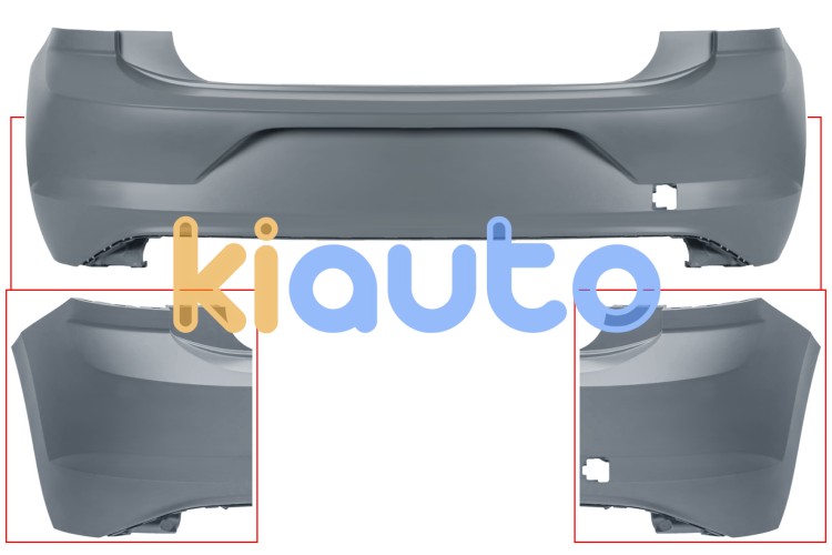 Parachoques volkswagen polo 2017-2021 trasero / imprimado OE 2G6807421GRU