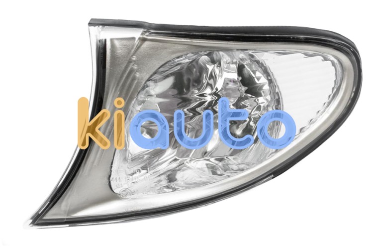 Piloto delantero bmw serie 3 (e46) 2001-2005 blanco / borde cromado izquierdo OE 63136915377 / 63137165853 / 6915377