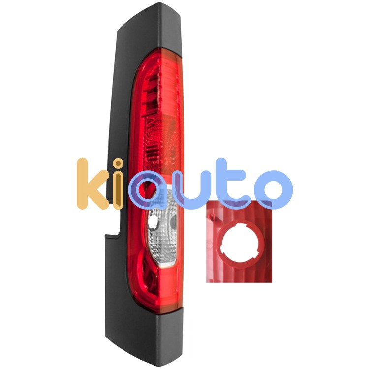 Piloto trasero opel vivaro 2007-2014 superior / 3 pestañas / 1 porton trasero / con marco para con puerta lateral / izquierdo OE 8200415250 / 93854431 / 83854431