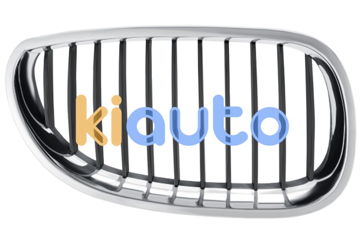 Rejilla bmw serie 5 (e60-e61) 2003-2007 frente / marco cromado / lamas negras / derecha OE 51137027062
