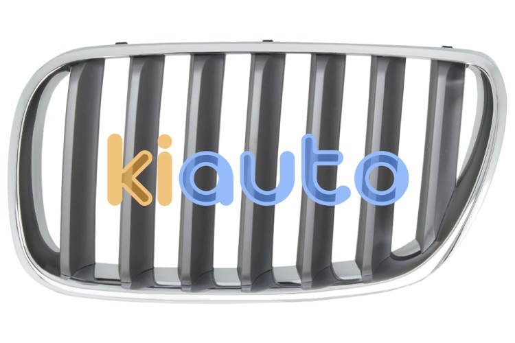 Rejilla bmw x3 (e83) 2006-2010 frente / marco cromado / lamas titanio negro / izquierda OE 51113420091