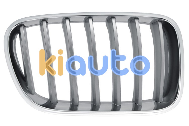 Rejilla bmw x3 (f25) 2010-2014 frente / marco cromado / lamas gris titanio / derecha OE 51117237422