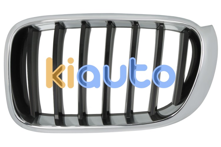 Rejilla bmw x4 (f26) 2013-2018 frente / marco cromado / lamas negras / izquierda OE 51117338571