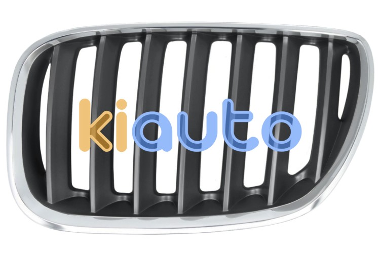 Rejilla bmw x5 (e53) 2004-2006 frente / marco cromado / lamas negras izquierda OE 51137113733