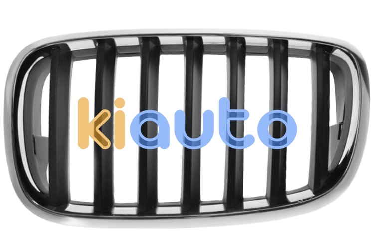 Rejilla bmw x5 (e70) 2007-2010 frente / marco cromado / lamas negras / izquierda OE 51137157687