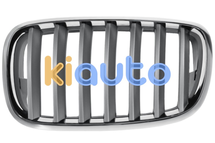Rejilla bmw x5 (e70) 2007-2010 frente / marco cromado / lamas titanio / izquierda OE 51137185223