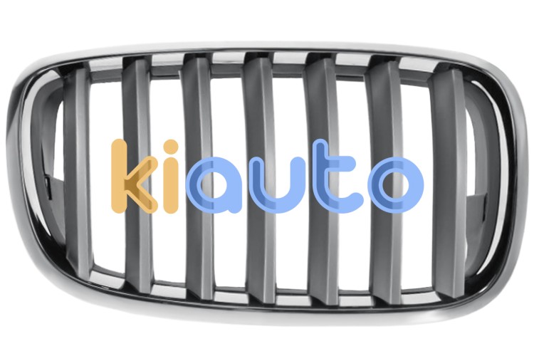 Rejilla bmw x6 (e71-e72) 2007-2014 frente / marco cromado / lamas titanio / derecha OE 51137185224