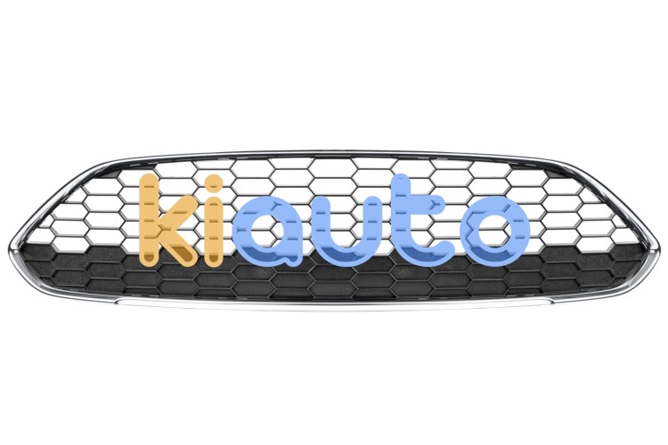 Rejilla ford fiesta 2013-2017 parachoques delantero / superior / panel de abeja / con moldura cromada / central OE 2027614