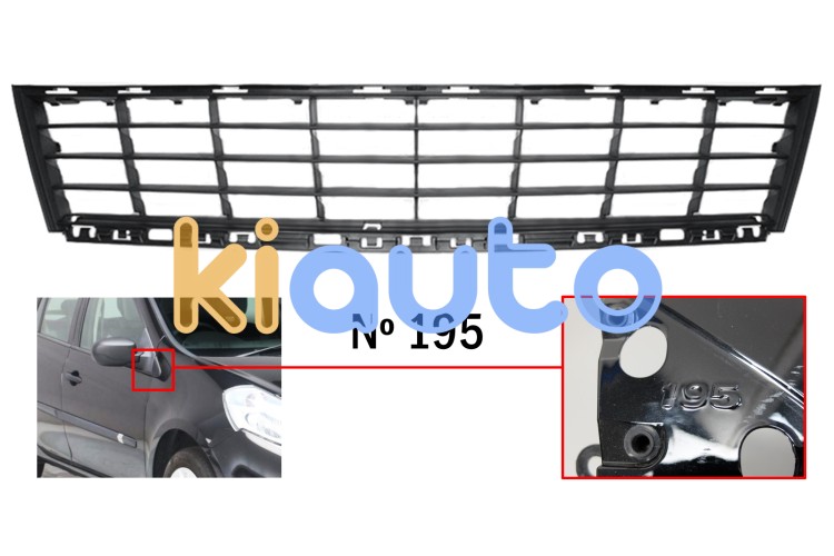 Rejilla renault clio 2009-2013 parachoques delantero / modelo 195 OE 622546373R
