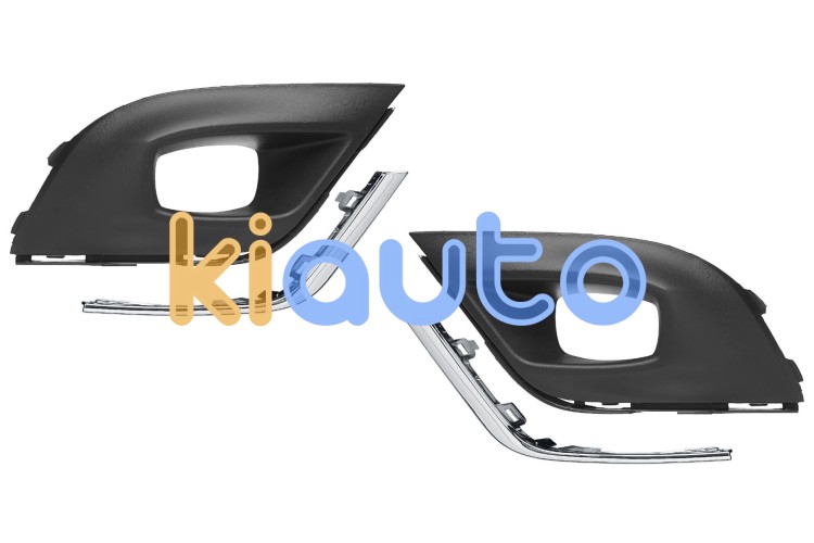 Rejilla renault clio 2016-2019 parachoques delantero / superior / con antinieblas / con molduras / kit / izquierda+derecha OE 261A30735R
