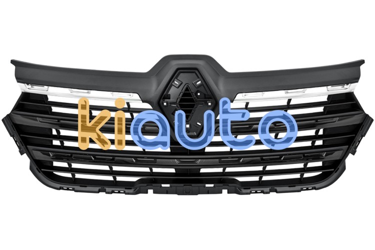Rejilla renault trafic 2021-> frente / 2 molduras cromada / 3 molduras negra brillante OE 623104956R