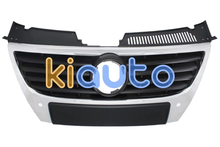 Rejilla volkswagen passat 2005-2010 frente / logo 150mm / moldura negra / marco cromado / con sensor OE 3C0853651AFPWF